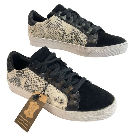 Crevo Shoes - Crevo Cardi Snake Sneakers Shoes Womens Size 6.5 Black Off White CW1175-011 Nwt